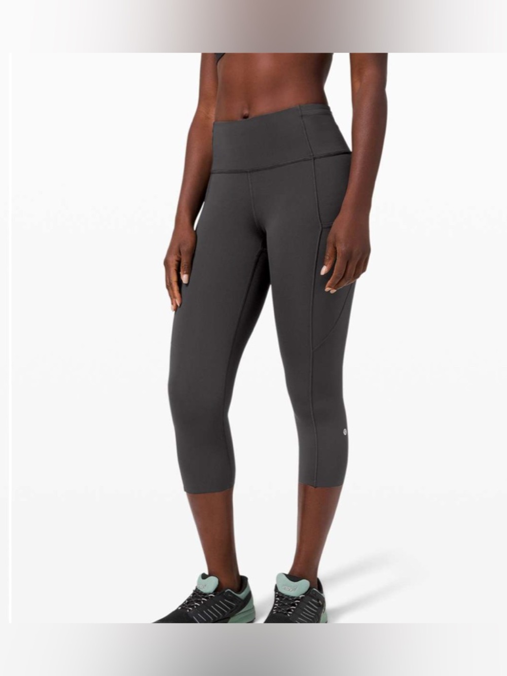 Lululemon Fast and Free Crop Leggings 19” Graphite Grey